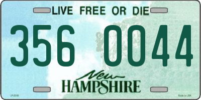 NH license plate 3560044
