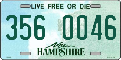NH license plate 3560046