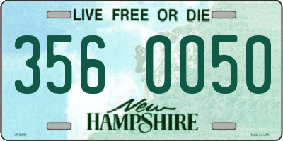 NH license plate 3560050