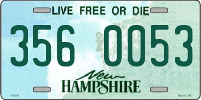 NH license plate 3560053