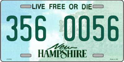 NH license plate 3560056