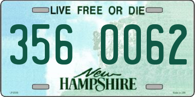 NH license plate 3560062