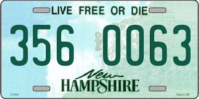 NH license plate 3560063