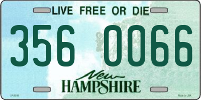 NH license plate 3560066