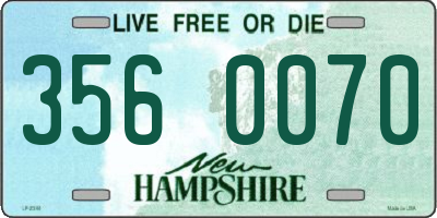 NH license plate 3560070