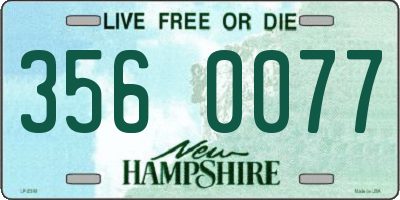 NH license plate 3560077