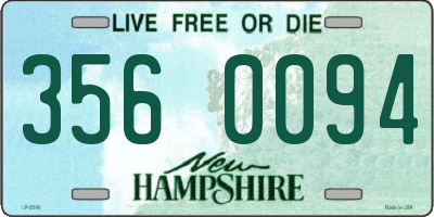 NH license plate 3560094