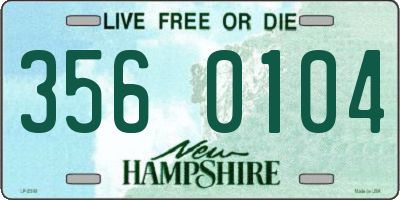 NH license plate 3560104