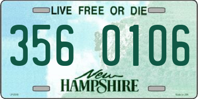 NH license plate 3560106
