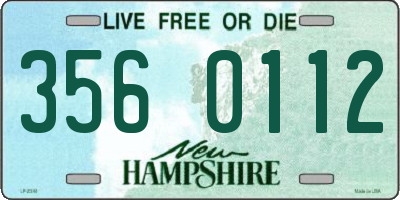 NH license plate 3560112