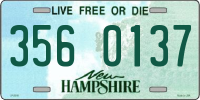 NH license plate 3560137