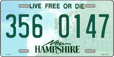 NH license plate 3560147