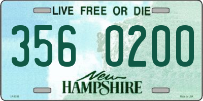 NH license plate 3560200