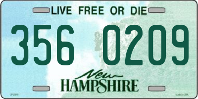 NH license plate 3560209