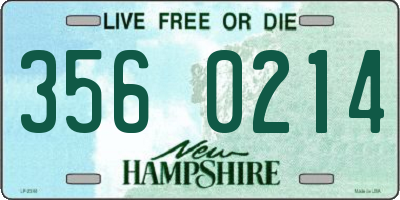 NH license plate 3560214