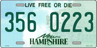 NH license plate 3560223