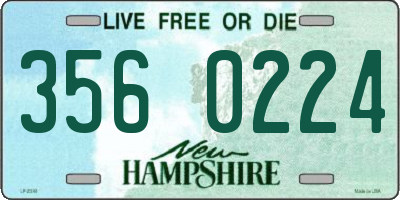 NH license plate 3560224