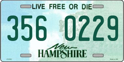 NH license plate 3560229