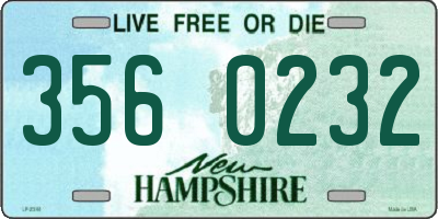 NH license plate 3560232