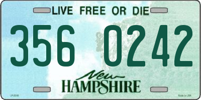 NH license plate 3560242