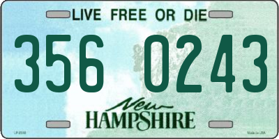 NH license plate 3560243