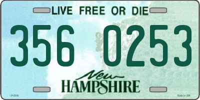 NH license plate 3560253