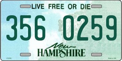 NH license plate 3560259