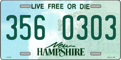 NH license plate 3560303