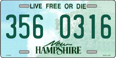 NH license plate 3560316