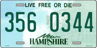 NH license plate 3560344