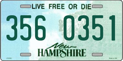 NH license plate 3560351