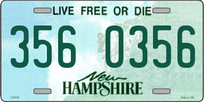 NH license plate 3560356