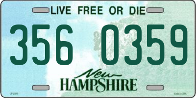 NH license plate 3560359