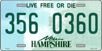 NH license plate 3560360