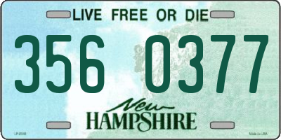 NH license plate 3560377