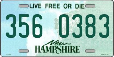 NH license plate 3560383