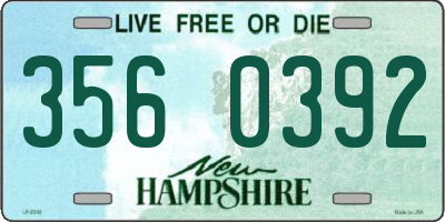 NH license plate 3560392