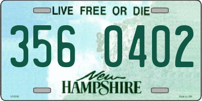 NH license plate 3560402