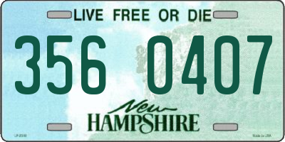 NH license plate 3560407