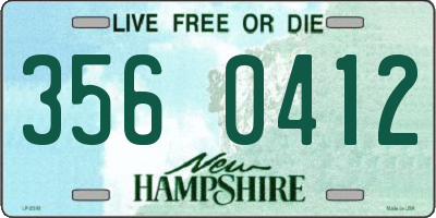 NH license plate 3560412