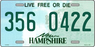 NH license plate 3560422
