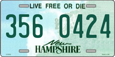 NH license plate 3560424