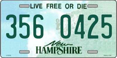 NH license plate 3560425