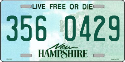 NH license plate 3560429