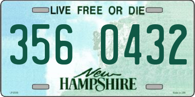 NH license plate 3560432