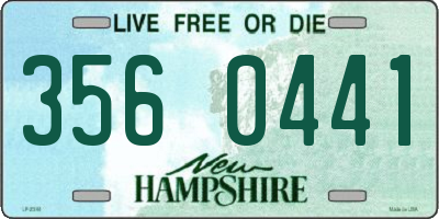 NH license plate 3560441