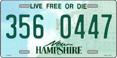 NH license plate 3560447