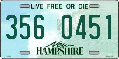 NH license plate 3560451