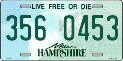 NH license plate 3560453