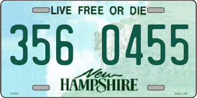NH license plate 3560455